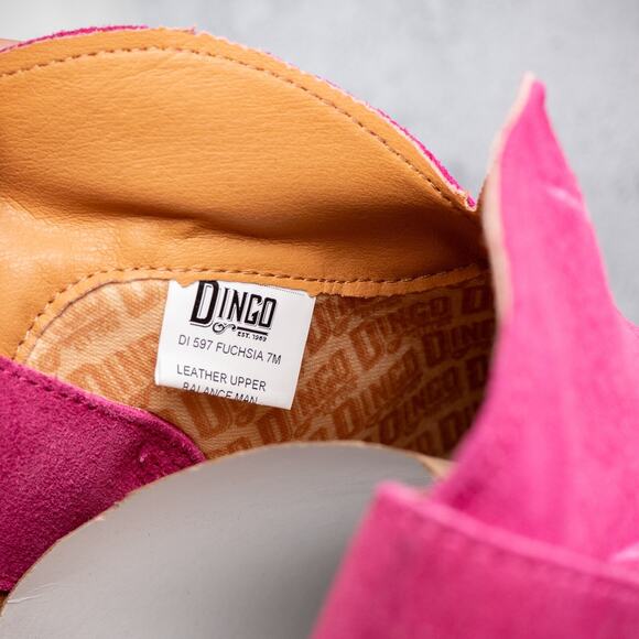 Dingo Ladies Thunder Road Fuchsia Tall Western Festival Boots Size 7 M DI597-PU6 - Picture 5 of 7